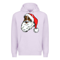 Lilac black santa claus christmas Premium Hoodie - linhVisuals