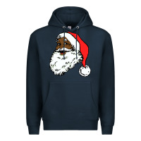 Navy black santa claus christmas Premium Hoodie - linhVisuals