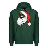 Sports Green black santa claus christmas Premium Hoodie - linhVisuals