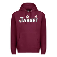 Burgundy target team 3D Premium Hoodie - linhVisuals