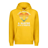 Lemon i like penguins and 3 people vintage Premium Hoodie - linhVisuals