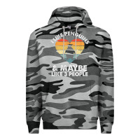 Slate Camo i like penguins and 3 people vintage Premium Hoodie - linhVisuals