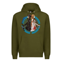 Army Green sword art online -  kirito and asuna Premium Hoodie - linhVisuals
