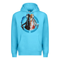 Ocean Blue sword art online -  kirito and asuna Premium Hoodie - linhVisuals
