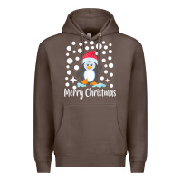 Coffee penguin merry christmas with snow Premium Hoodie - linhVisuals