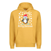 Mustard penguin merry christmas with snow Premium Hoodie - linhVisuals