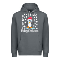 Rock penguin merry christmas with snow Premium Hoodie - linhVisuals