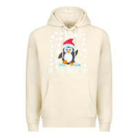 Sandshell penguin merry christmas with snow Premium Hoodie - linhVisuals