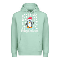 Seafoam penguin merry christmas with snow Premium Hoodie - linhVisuals