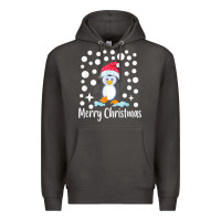 Smoke penguin merry christmas with snow Premium Hoodie - linhVisuals