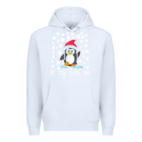 White penguin merry christmas with snow Premium Hoodie - linhVisuals