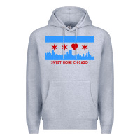 Heather Grey sweet home chicago Premium Hoodie - linhVisuals