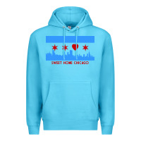 Ocean Blue sweet home chicago Premium Hoodie - linhVisuals