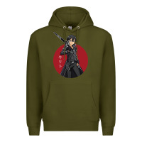 Army Green Sword art online -kirito Premium Hoodie - linhVisuals