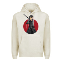 Oatmeal Heather Sword art online -kirito Premium Hoodie - linhVisuals