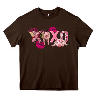 Chocolate Brown Valentine's Day Pig Xoxo Heavy Core Tee - FaDigitalArtStudio