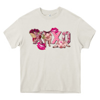 Cream Valentine's Day Pig Xoxo Heavy Core Tee - FaDigitalArtStudio