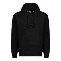 Black psychedelic bunny easter day, qsycho bunnies, easter 2022 Premium Hoodie - linhVisuals