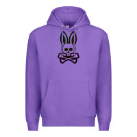 Purple psychedelic bunny easter day, qsycho bunnies, easter 2022 Premium Hoodie - linhVisuals