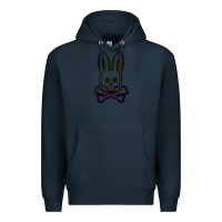 Navy psychedelic bunny easter day, qsycho bunnies, easter 2022 Premium Hoodie - linhVisuals