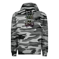 Slate Camo psychedelic bunny easter day, qsycho bunnies, easter 2022 Premium Hoodie - linhVisuals