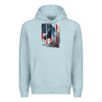 Blue Mist patriotic horse american flag   horse vintage Premium Hoodie - linhVisuals