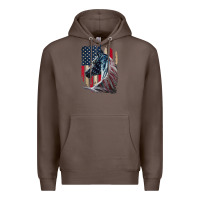 Coffee patriotic horse american flag   horse vintage Premium Hoodie - linhVisuals