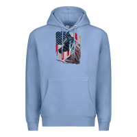 Colony Blue patriotic horse american flag   horse vintage Premium Hoodie - linhVisuals