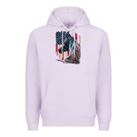 Lilac patriotic horse american flag   horse vintage Premium Hoodie - linhVisuals