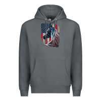 Rock patriotic horse american flag   horse vintage Premium Hoodie - linhVisuals