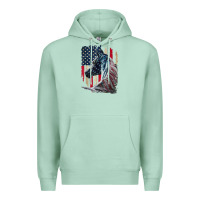 Seafoam patriotic horse american flag   horse vintage Premium Hoodie - linhVisuals