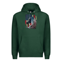 Sports Green patriotic horse american flag   horse vintage Premium Hoodie - linhVisuals