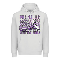 Dove Grey purple up month of the military child Premium Hoodie - linhVisuals