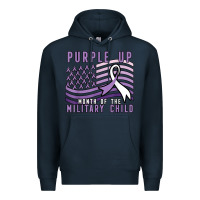 Navy purple up month of the military child Premium Hoodie - linhVisuals