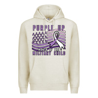 Oatmeal Heather purple up month of the military child Premium Hoodie - linhVisuals