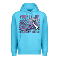 Ocean Blue purple up month of the military child Premium Hoodie - linhVisuals