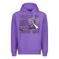 Purple purple up month of the military child Premium Hoodie - linhVisuals