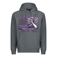 Rock purple up month of the military child Premium Hoodie - linhVisuals