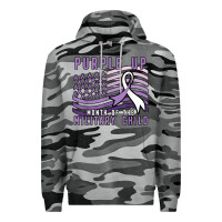 Slate Camo purple up month of the military child Premium Hoodie - linhVisuals