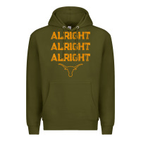 Army Green texas pride state usa alright alright alright t shirt Premium Hoodie - linhVisuals