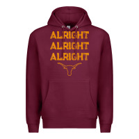 Burgundy texas pride state usa alright alright alright t shirt Premium Hoodie - linhVisuals