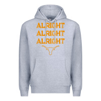 Heather Grey texas pride state usa alright alright alright t shirt Premium Hoodie - linhVisuals