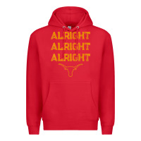 Red texas pride state usa alright alright alright t shirt Premium Hoodie - linhVisuals