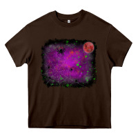 Chocolate Brown halloween backround moon Heavy Core Tee - RanaPortraitStore