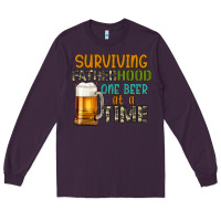 Plum surviving fatherhood one beer at a  time Long Sleeve Tee - Artiststas