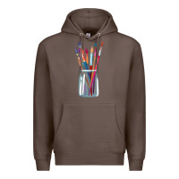 Coffee Paint Brushes Premium Hoodie - linhVisuals