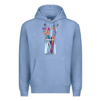 Colony Blue Paint Brushes Premium Hoodie - linhVisuals