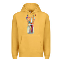 Mustard Paint Brushes Premium Hoodie - linhVisuals