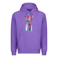 Purple Paint Brushes Premium Hoodie - linhVisuals