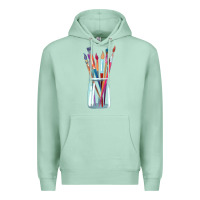Seafoam Paint Brushes Premium Hoodie - linhVisuals